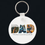 Dad Photo Collage Keychain for Father's day<br><div class="desc">This is a keychain with a photo collage that spells out the word DAD along with a custom message. This is the perfect gift for dad for father’s day,  his birthday or Christmas.</div>