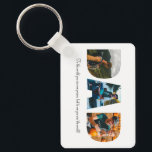 Dad Photo Collage Keychain for Father's day<br><div class="desc">This is a keychain with a photo collage that spells out the word DAD along with a custom message. This is the perfect gift for dad for father’s day,  his birthday or Christmas.</div>
