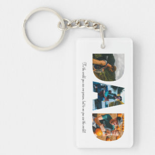 Dad Photo Collage Keychain for Father's day