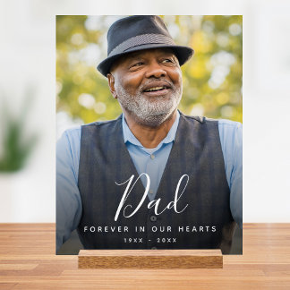 Dad Photo Memorial Funeral Tribute Acrylic Sign