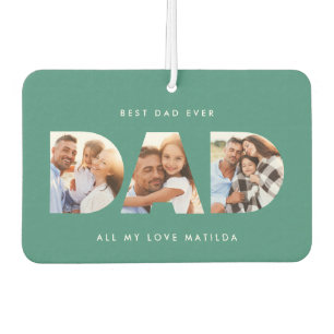 Dad photo modern typography child gift air freshener