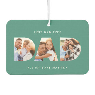 Dad photo modern typography child gift air freshener