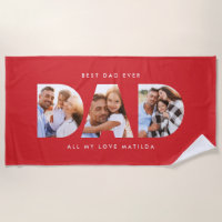 Dad photo modern typography child gift