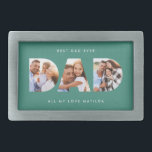 Dad photo modern typography child gift belt buckle<br><div class="desc">Dad multi photo modern typography child gift. Ideal fathers day,  birthday or christmas gift. Colours can be changed.</div>