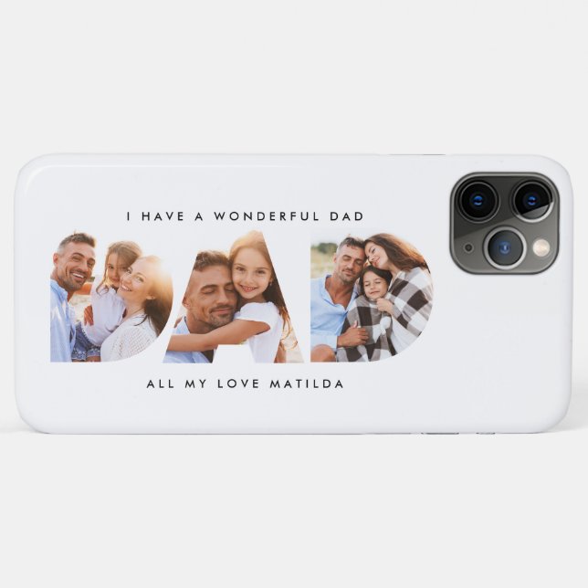 Dad photo modern typography child gift Case-Mate iPhone case (Back (Horizontal))