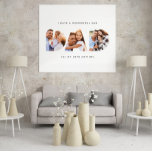 Dad photo modern typography child gift faux canvas print<br><div class="desc">Dad multi photo modern typography child gift. Ideal fathers day,  birthday or christmas gift. Colours can be changed.</div>
