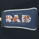 Dad photo modern typography child gift golf head cover<br><div class="desc">Give Dad a gift he’ll never forget with this personalized multi-photo golf towel, featuring clean modern typography and space for your favourite memories. Whether it's for Father’s Day, his birthday, or Christmas, this custom towel is perfect for the golf-loving dad who appreciates both sentiment and style. Upload 3 of your...</div>