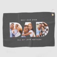 Dad photo modern typography child gift