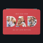 Dad photo modern typography child gift iPad mini cover<br><div class="desc">Dad multi photo modern typography child gift. Ideal fathers day,  birthday or christmas gift. Colours can be changed.</div>
