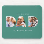 Dad photo modern typography child gift mouse pad<br><div class="desc">Dad multi photo modern typography child gift. Ideal fathers day,  birthday or christmas gift. Colours can be changed.</div>