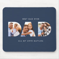 Dad photo modern typography child gift