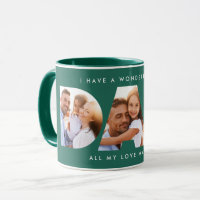 Dad photo modern typography child gift