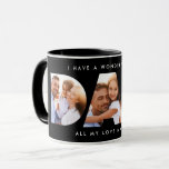 Dad photo modern typography child gift mug<br><div class="desc">Dad multi photo modern typography child gift. Ideal fathers day,  birthday or christmas gift. Colours can be changed.</div>