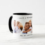 Dad photo modern typography child gift mug<br><div class="desc">Dad multi photo modern typography child gift. Ideal fathers day,  birthday or christmas gift. Colours can be changed.</div>