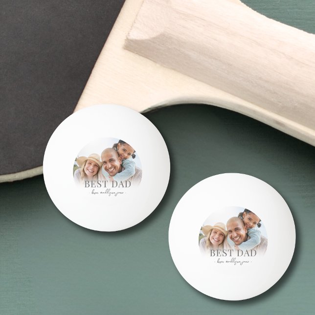 Dad Photo Ping Pong Ball (Best Dad Photo Father Ping Pong Ball)