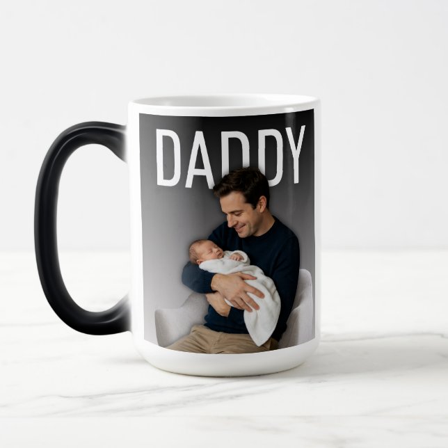Dad Photo This Year Name Best Daddy Ever Magic Mug (Left)
