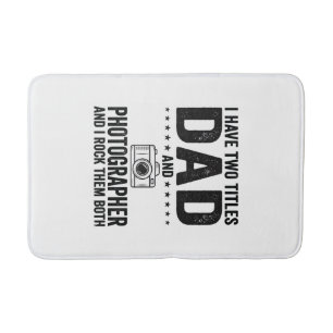 Dad Photographer Vintage Engraving Shirt Design_1 Bath Mat