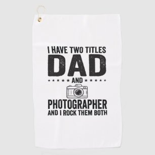Dad Photographer Vintage Engraving Shirt Design_1 Golf Towel