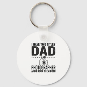 Dad Photographer Vintage Engraving Shirt Design_1 Keychain