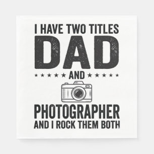 Dad Photographer Vintage Engraving Shirt Design_1 Napkin