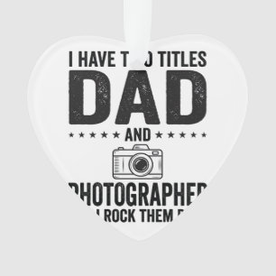 Dad Photographer Vintage Engraving Shirt Design_1 Ornament