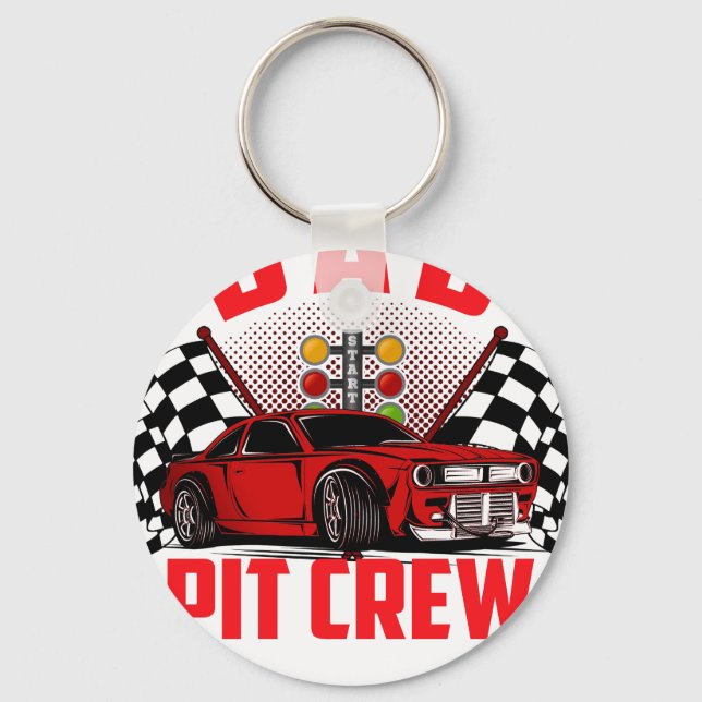 dad pit crew keychain (Front)