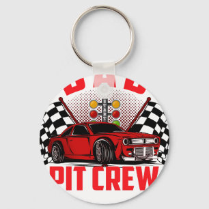 dad pit crew keychain