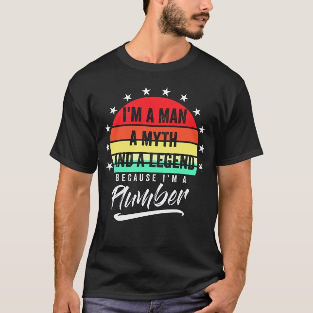 Dad Plumber Father Pipefitter Plumbing Funny Gift T-Shirt (Front)