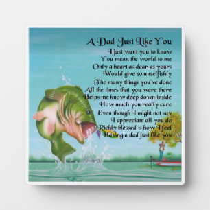 Dad  Poem Plaque  -  Fishing  Design