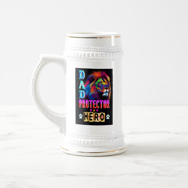 Dad Protector Hero Beer Stein (Left)