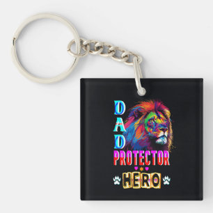 Dad Protector Hero Keychain