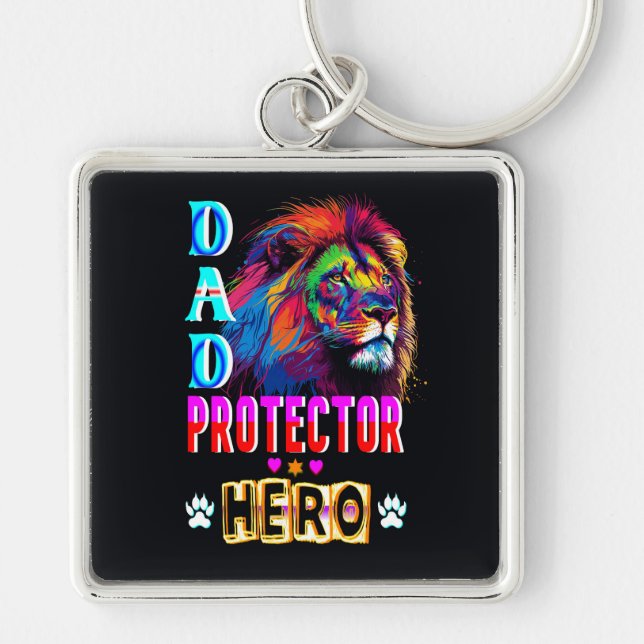 Dad Protector Hero Keychain (Front)