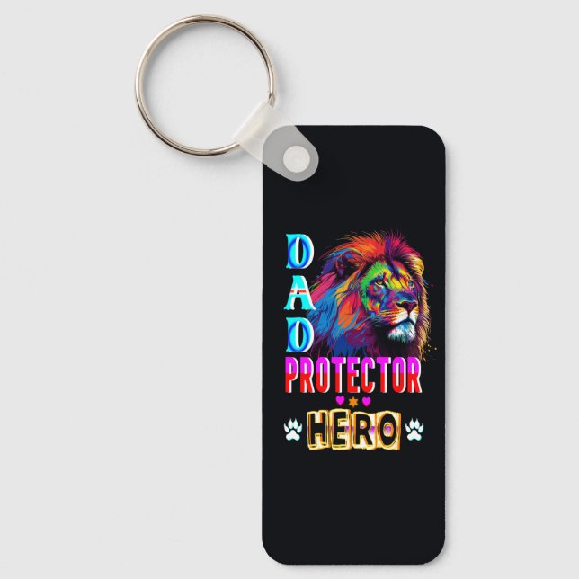 Dad Protector Hero Keychain (Front)