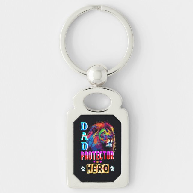 Dad Protector Hero Keychain (Front)