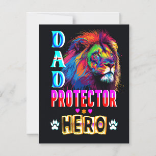 Dad Protector Hero Magnetic Invitation