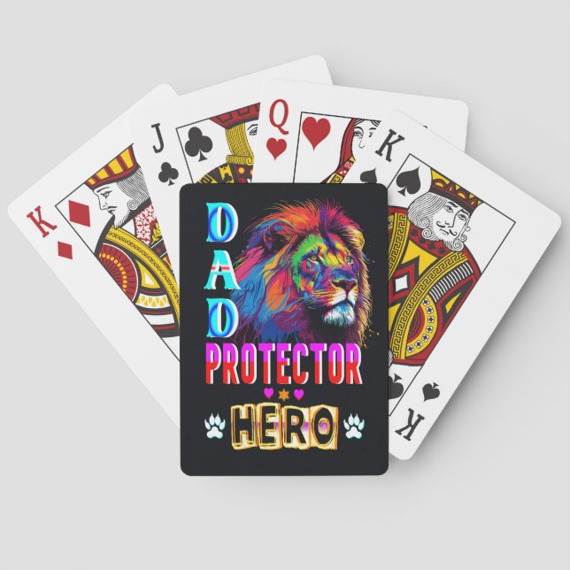 Dad Protector Hero Playing Cards (Back)