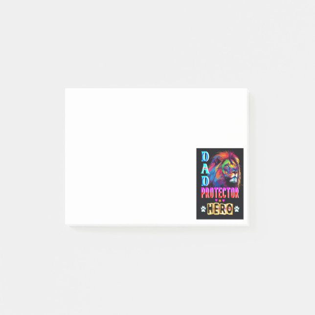 Dad Protector Hero Post-it Notes (Front)