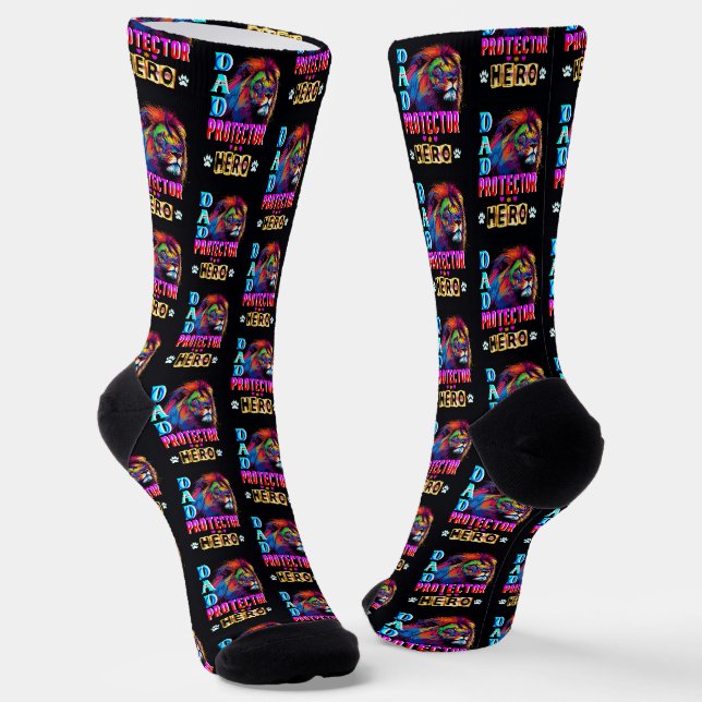 Dad Protector Hero Socks (Angled)