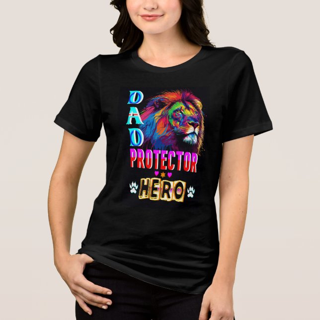 Dad Protector Hero Tri-Blend Shirt (Front)