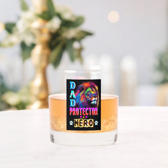 Dad Protector Hero Whiskey Glass (Insitu (Wedding))