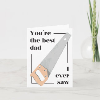 Dad Pun Birthday Father's Day Card - best dad