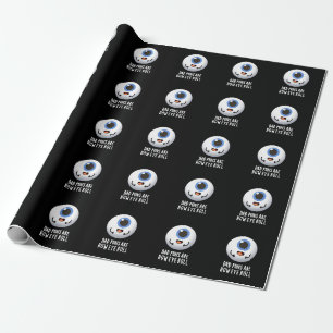 Dad Puns Are How Eye Roll Funny Eye Pun Dark BG Wrapping Paper