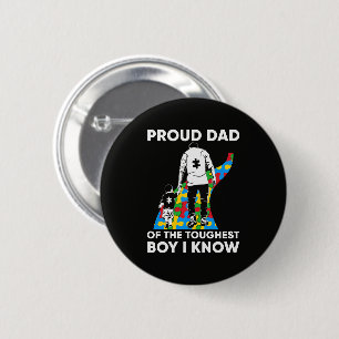 Dad Puzzle Autism Awareness Gift for Birthday 2 Inch Round Button