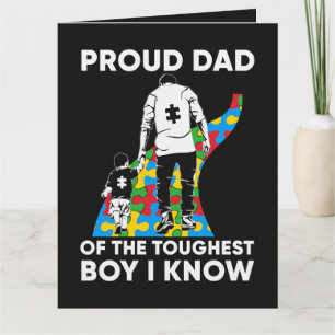 Dad Puzzle Autism Awareness Gift for Birthday Card