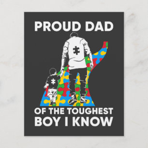 Dad Puzzle Autism Awareness Gift for Birthday Flyer