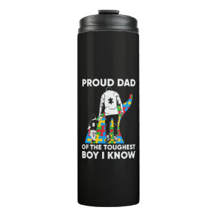 Dad Puzzle Autism Awareness Gift for Birthday Thermal Tumbler