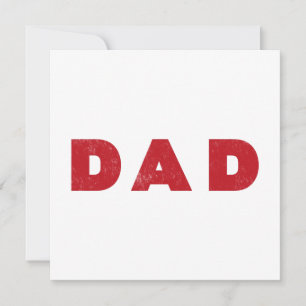 Dad [Red Distressed Text]