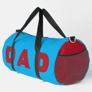 Dad [Red Distressed Text] Duffle Bag
