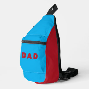 Dad [Red Distressed Text] Sling Bag