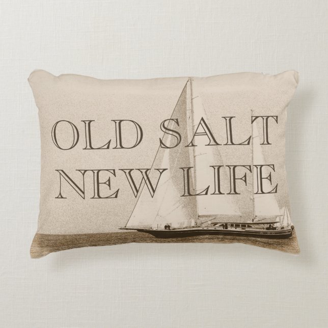 Dad Retirement Sailboat Vintage Photo  Accent Pillow (Front)